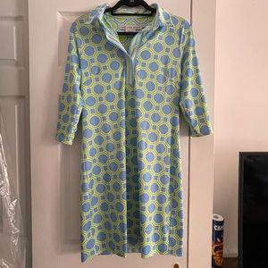 Gretchen Scott Printed Jersey Henley Dress